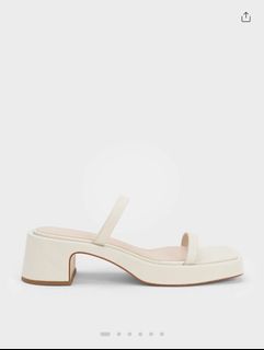 Charles and Keith Square-Toe Chunky Platform Sandals 36-37