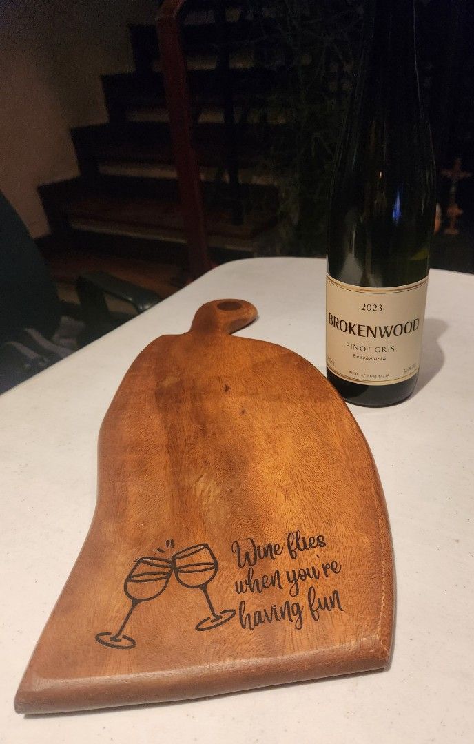 Cheeseboard with engraving (Category: Knives & Chopping Boards) located in Cainta. Submitted by mama.sells (Listing ID 1285692307, Image 2). Description: *set your party starters in this wood paddle board* size - 16.5" (total length) x 6.75 x .5" thick material - acacia wood with engraving.