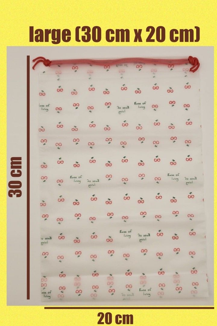 Cherry Drawstring Bags, Hobbies & Toys, Stationery & Craft, Occasions