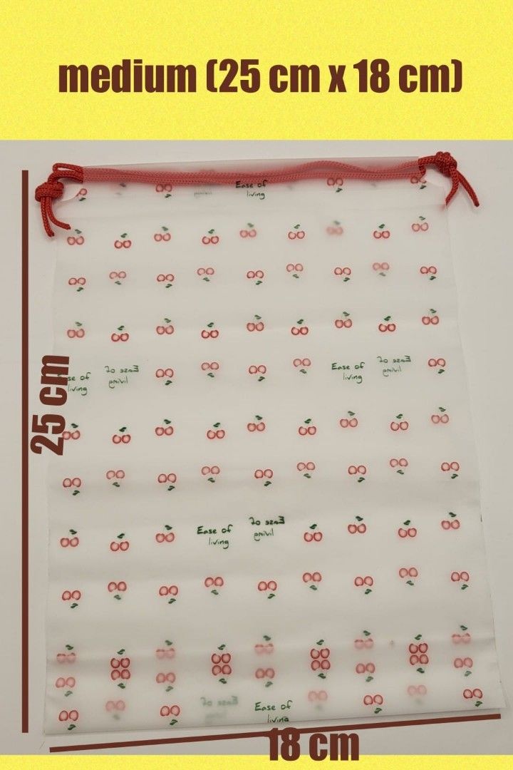 Cherry Drawstring Bags, Hobbies & Toys, Stationery & Craft, Occasions