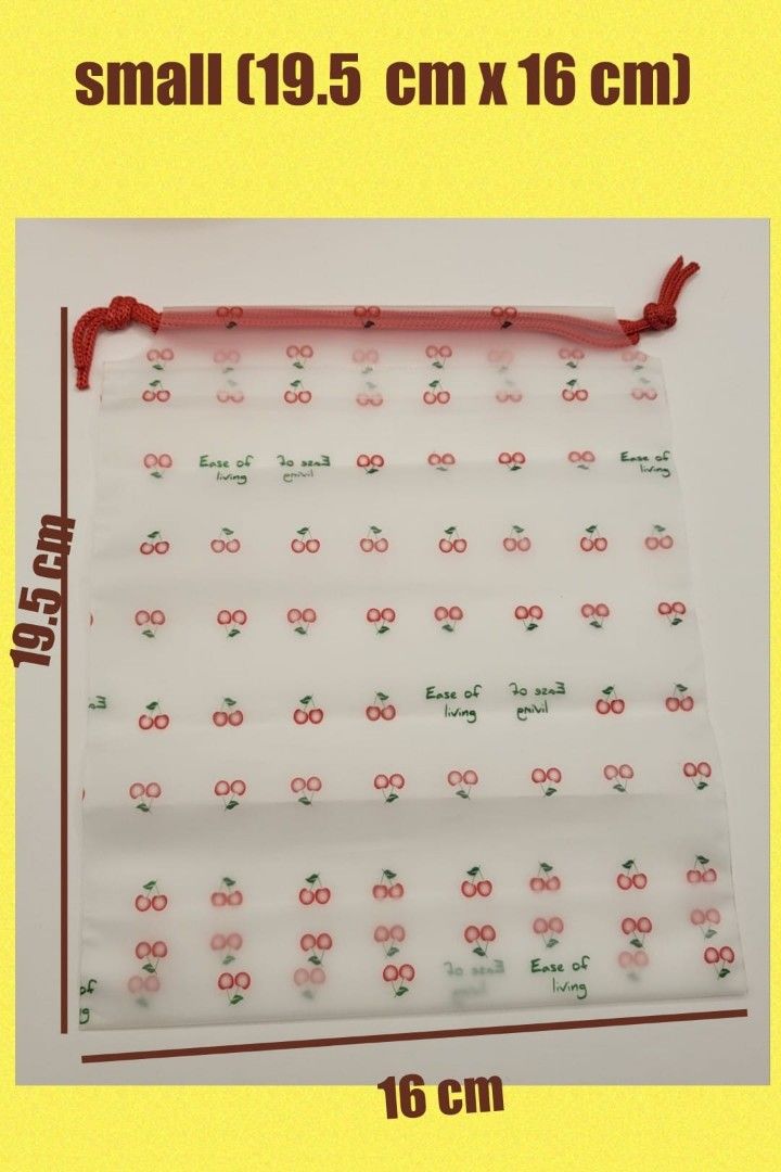 Cherry Drawstring Bags, Hobbies & Toys, Stationery & Craft, Occasions