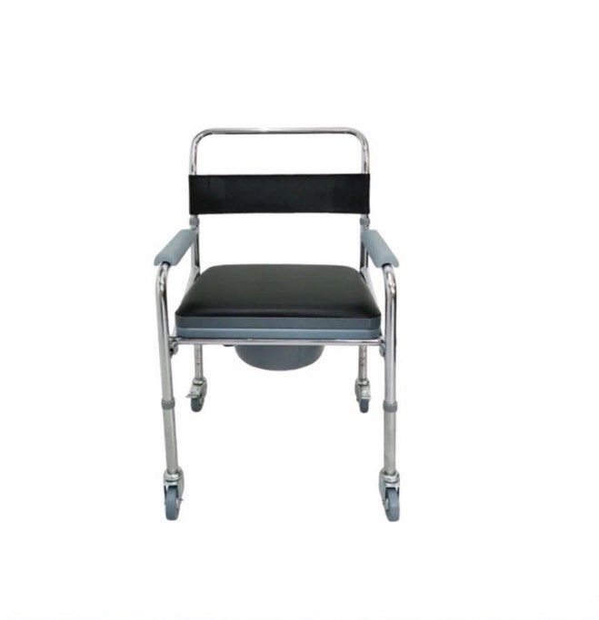 Commode Chair with Foam (With Wheels) (Category: Braces, Support & Protection) located in Manila. Submitted by vitalitymedcare.se (Listing ID 1285572925, Image 1). Description: Brandnew Adjustable Height Durable.