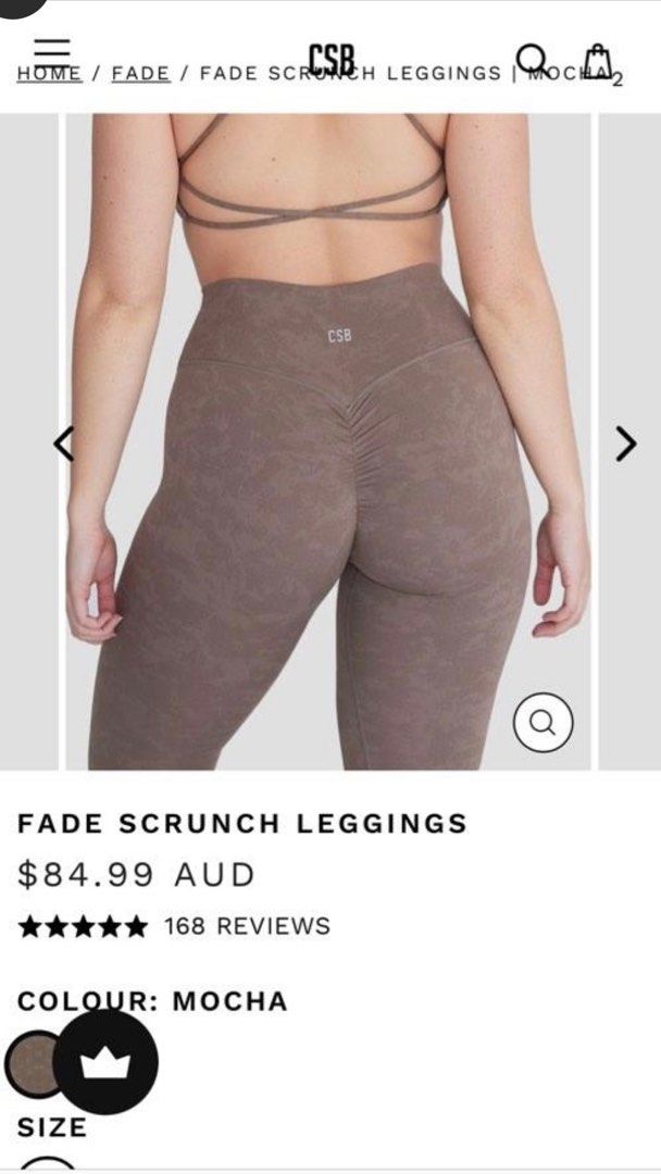 CSB - Crop Shop Boutique Fade Scrunch Leggings on Designer Wardrobe