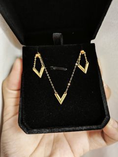 Diva earring and necklace set GOLD