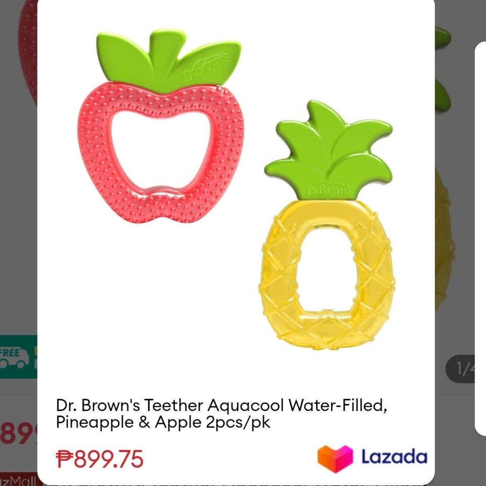 Dr Browns and Chicco Teether (Category: Soothers & Pacifiers) located in Cavite. Submitted by sofabinpink (Listing ID 1285696859, Image 2). Description: Hindi masyado nagamit ni LO dahil mas gusto niya ang chew brush. My scratches kasi ginawa lang laruan 😅.