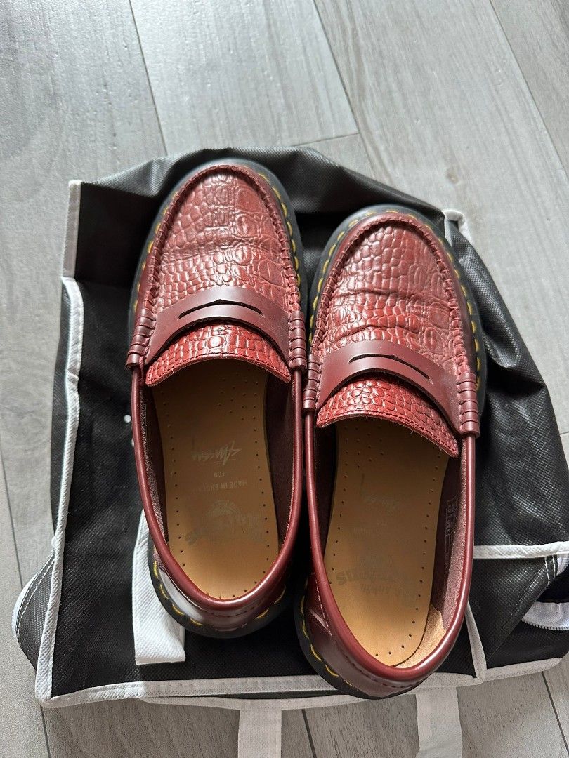 Dr Martens x stussy Penton Loafer in oxblood red Carousell