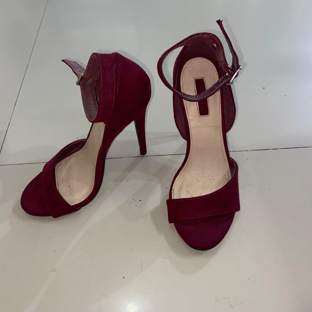 FOREVER 21 maroon strap heels