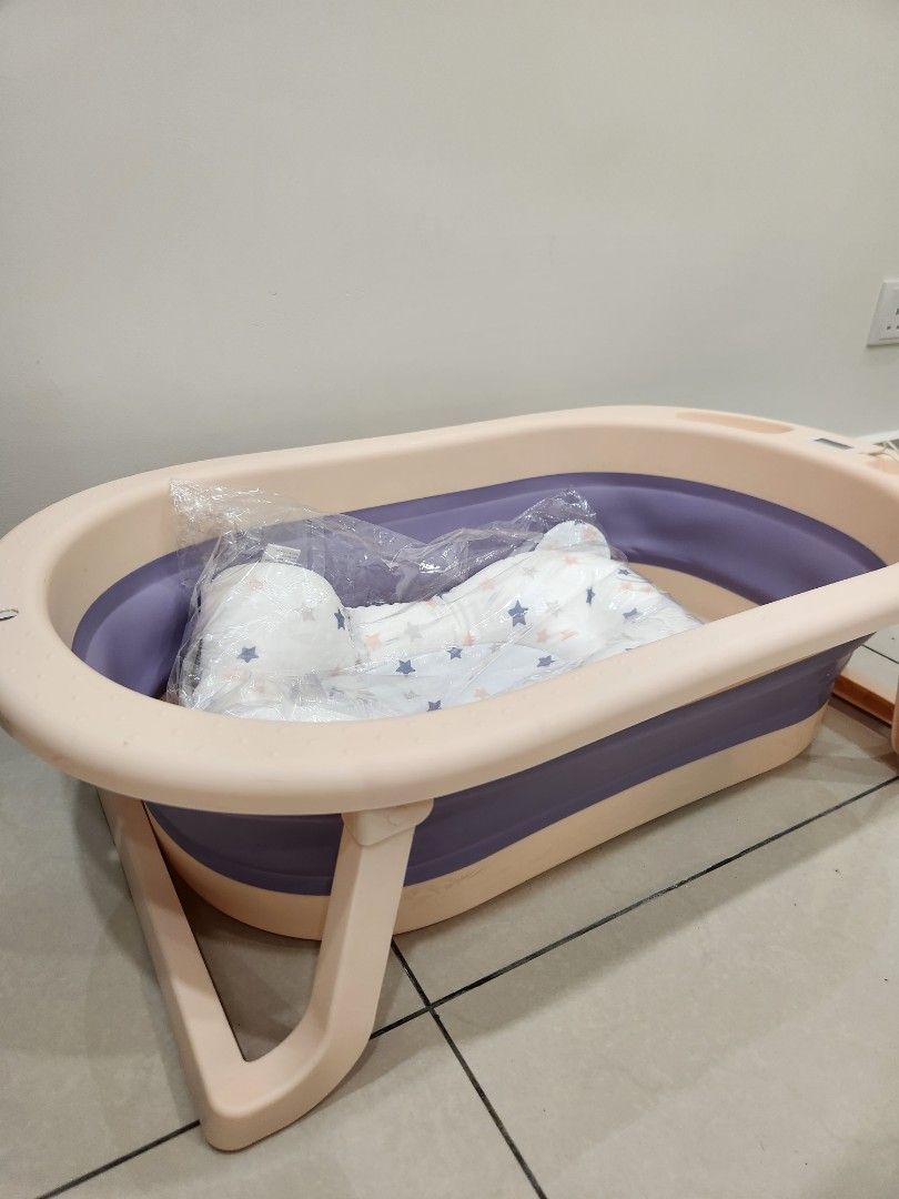 FULL SET Premium Baby Bathtub with Built in Thermometer