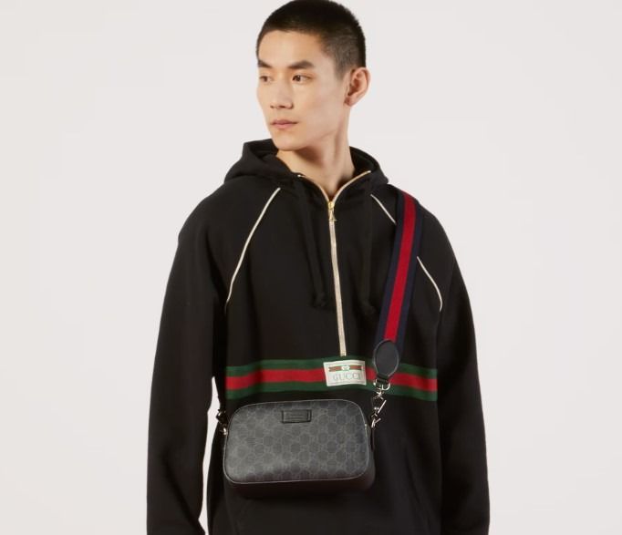 Gg black sale crossbody bag