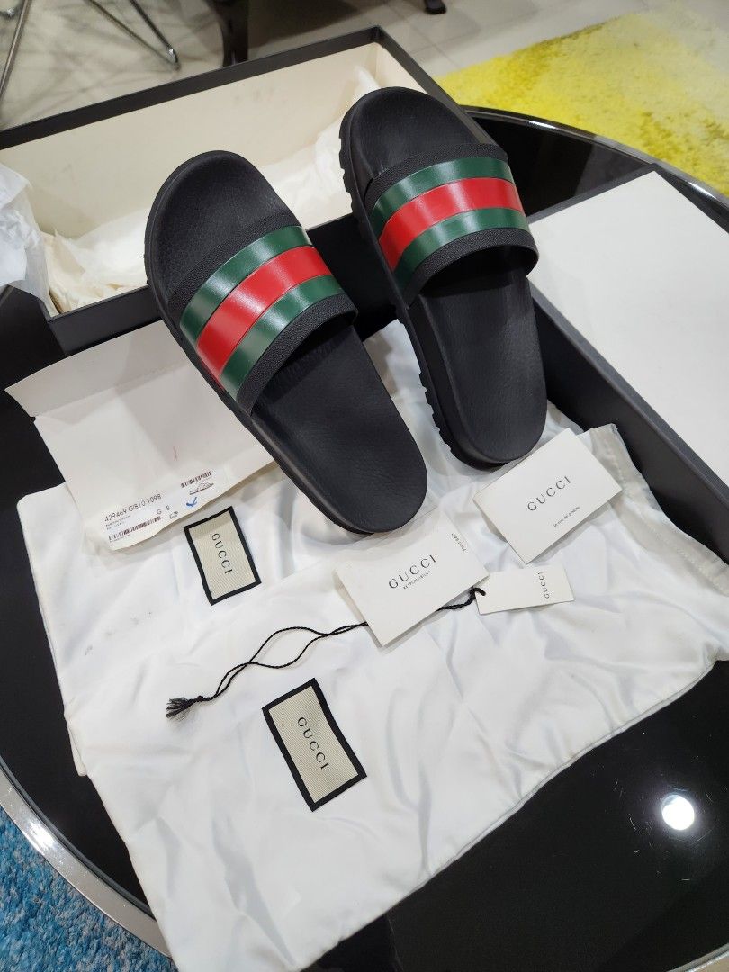 Gucci web slide sandals deals