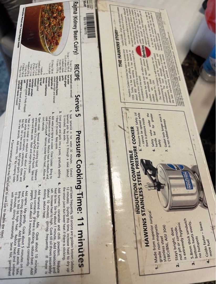 Hawkins Stainless Steel Pressure Cooker 3 Litre (Tall) Gas + Induction