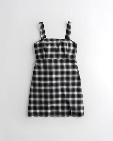 Plaid dress hollister cheap