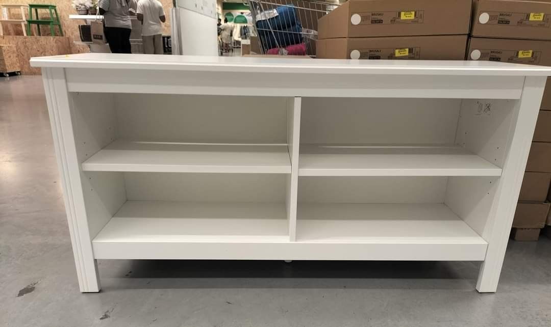 Ikea brusali tv stand white sale