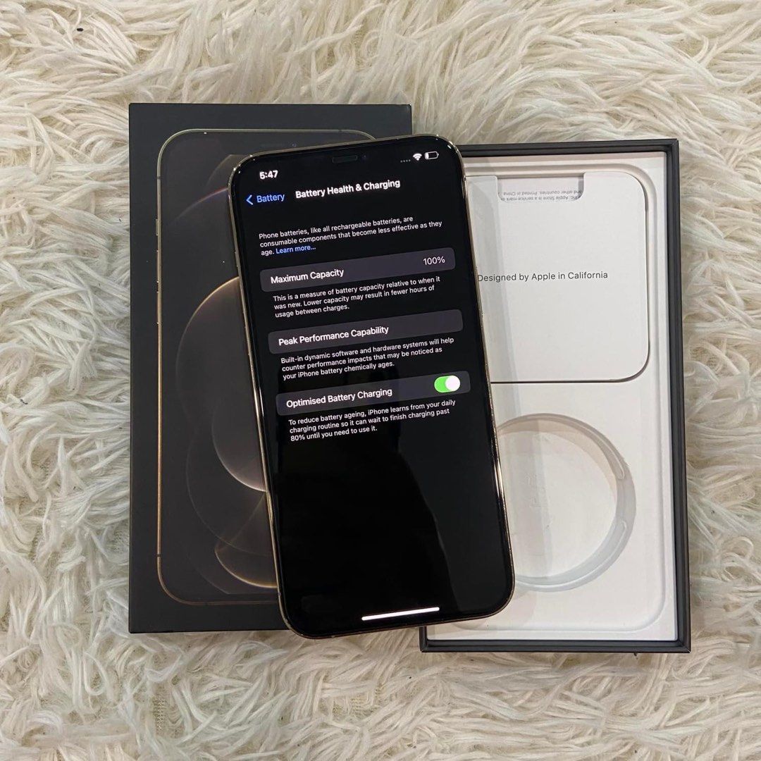 iPhone 12Promax 512gb like new ✨ (Category: iPhone 12 Series) located in Manila. Submitted by TekiCashGadgetsph (Listing ID 1285640784, Image 2). Description: (FU) Open-line, any sim working (worldwide) - Guaranteed original iPhone not fake/copy With accessories and box Secondhand Good as new not abused! Presentable •Original Lcd • no issue hidden issues • no apple id / iCloud id • Good batthealth • Good cam front/back • Good Performance • Good f