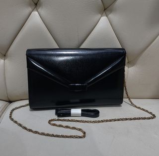 Japan Elegant black chain sling bag / clutch bag
