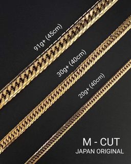 K18 japan gold m-cut necklace