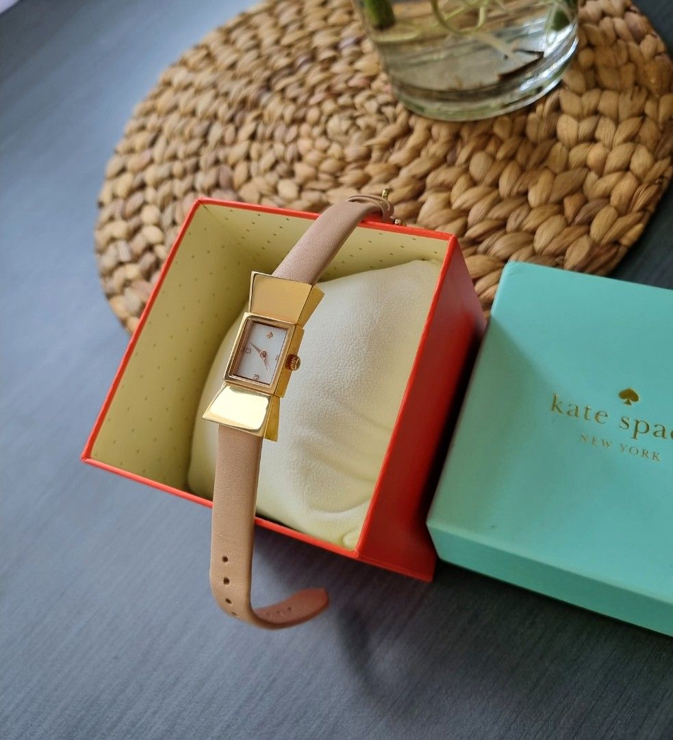 Jam Tangan Kate Spade Watch Bow Pita Nude Pink Barang Mewah Jam Tangan di Carousell
