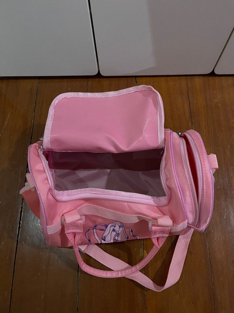 Kids Ballet Duffle Bag (Category: Other Babies Going Out Needs) located in Quezon City. Submitted by pattycor (Listing ID 1285729851, Image 3). Description: Canvas duffle ballet bag for kids. Adjustable strap. Ballerina zipper holder. Used only a few times. Rfs: Decluttering kids bags. .