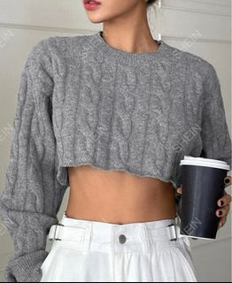 Knitted crop sweater