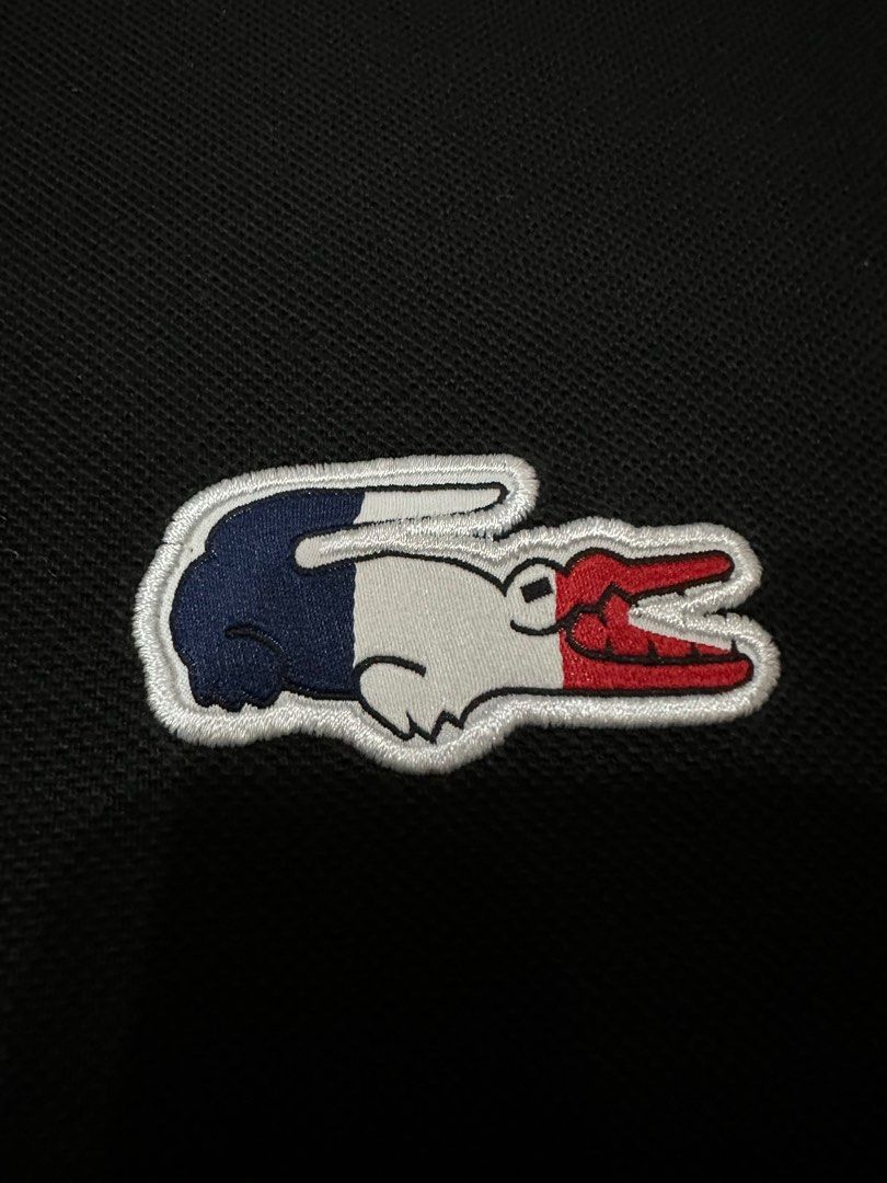 Lacoste Black Polo France Croc logo size 4 medium