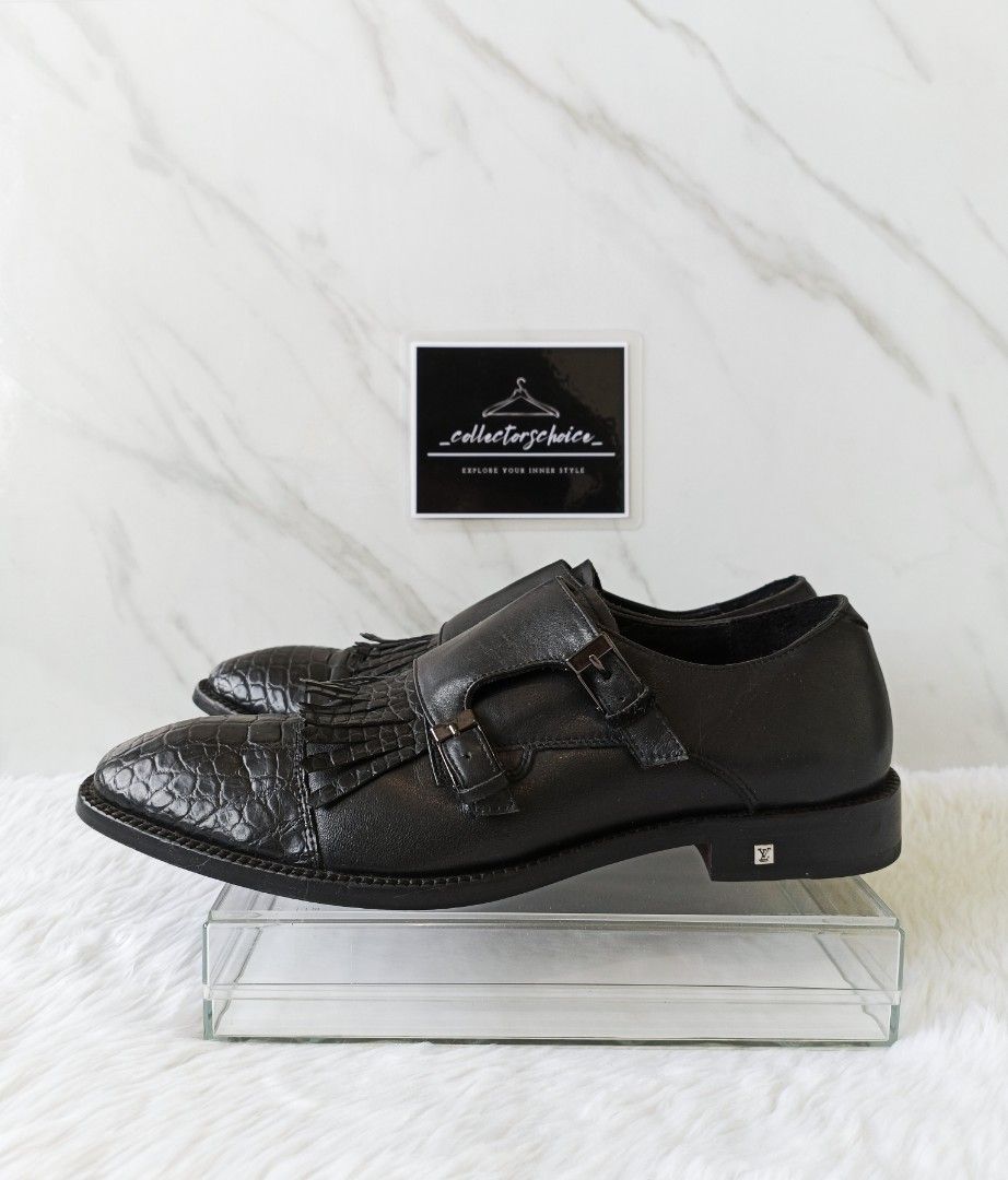 Louis vuitton double monk strap shoes shop
