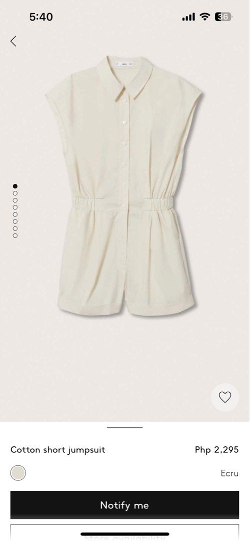 Cotton short jumpsuit - Women