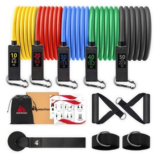 Fitfort Resistance Bands Exercise Bands Workout Bands with Handles up to  150 Lb.