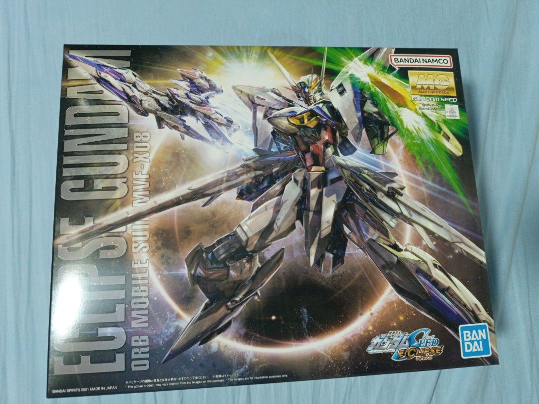 MG ECLIPSE GUNDAM (Category: Toys & Games) located in Singapore. Submitted by Fairweather1234 (Listing ID 1285662253, Image 1). Description: brand new kit of mg eclipse from bandai, all runners are factory sealed low balls will be ignored meet-ups only.
