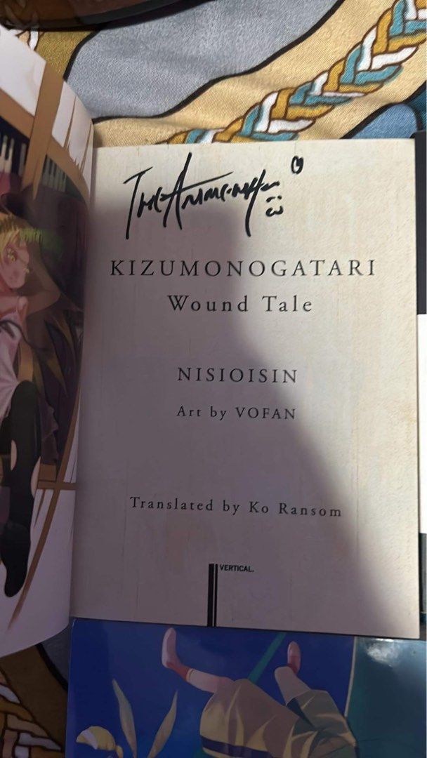 Monogatari Light Novel (Category: Comics & Manga) located in Rizal. Submitted by rovic0825 (Listing ID 1285722800, Image 2). Description: FS Monogatari Series Light Novel 1 book signed by Joey the AnimeMan 3000 Loc: Antipolo MOP: Gcash.