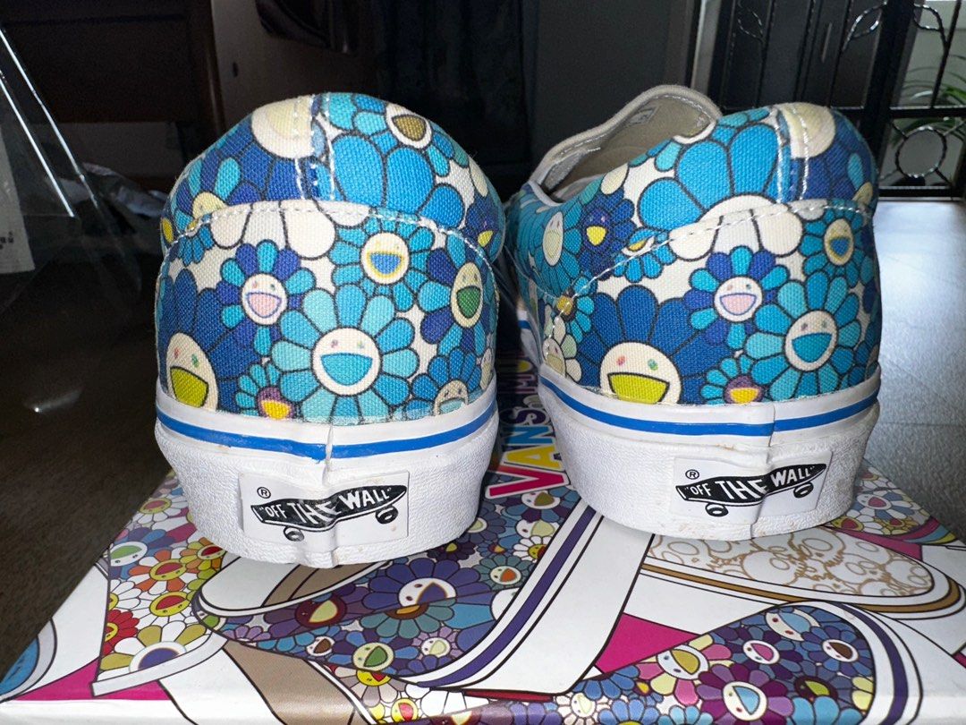 Murakami vans flower blue Men s Fashion Footwear Sneakers on Carousell