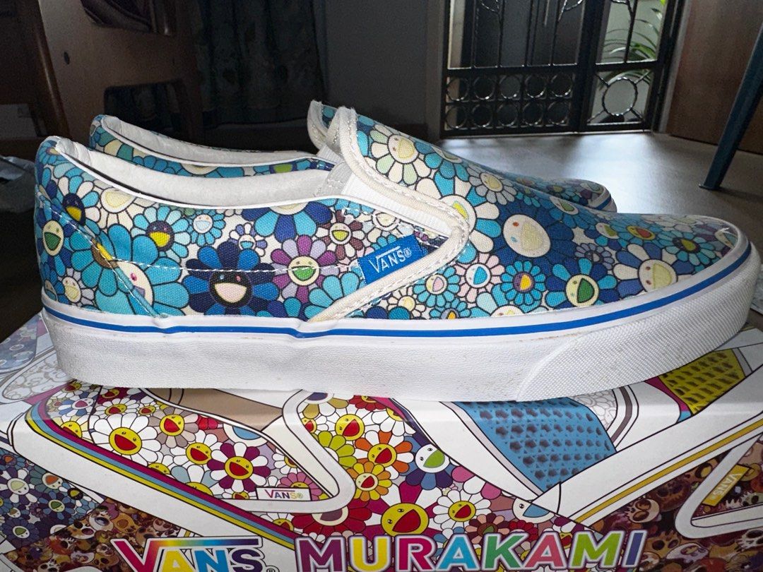 Murakami vans flower blue Men s Fashion Footwear Sneakers on Carousell