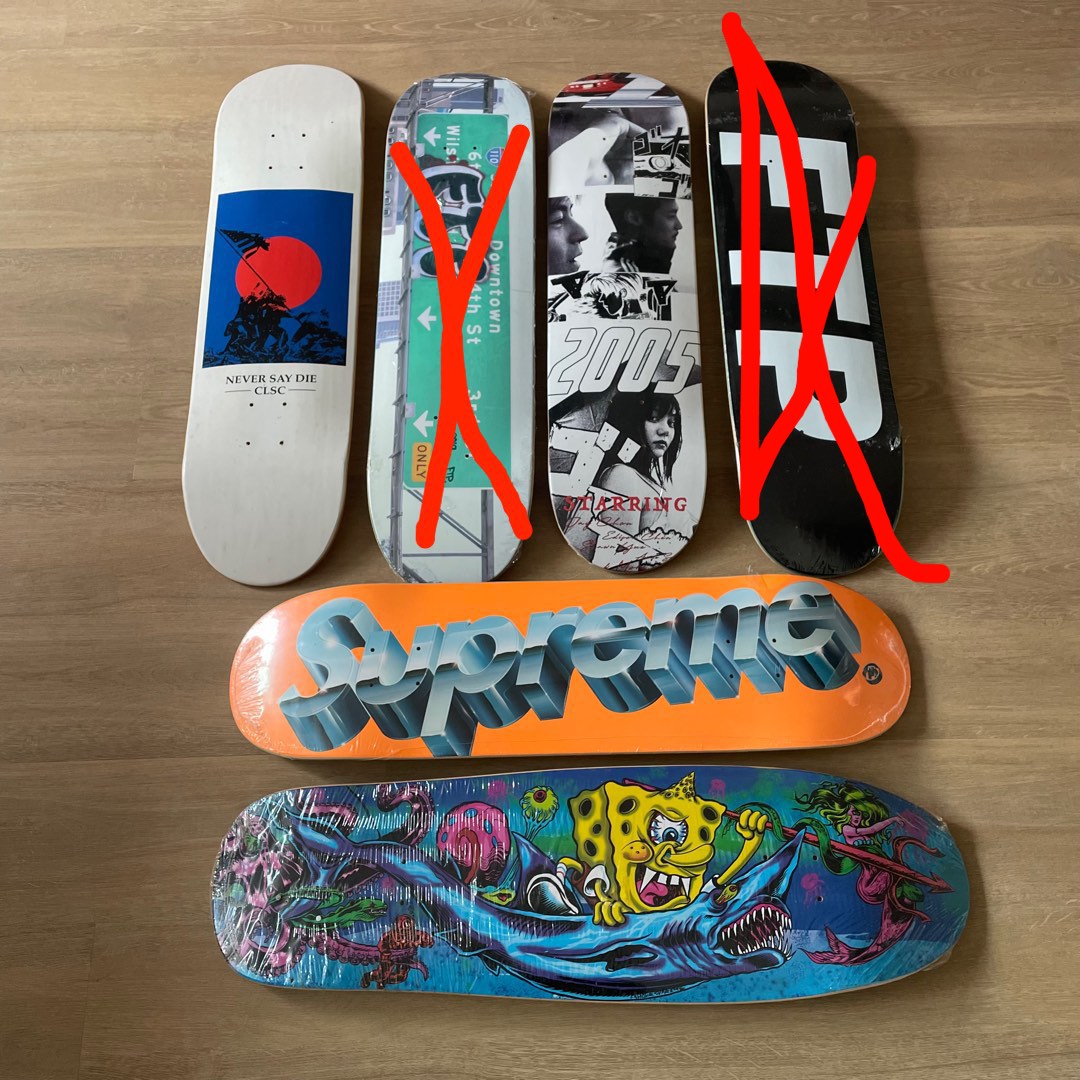 Futura x Supreme Shape Skateboard Silver