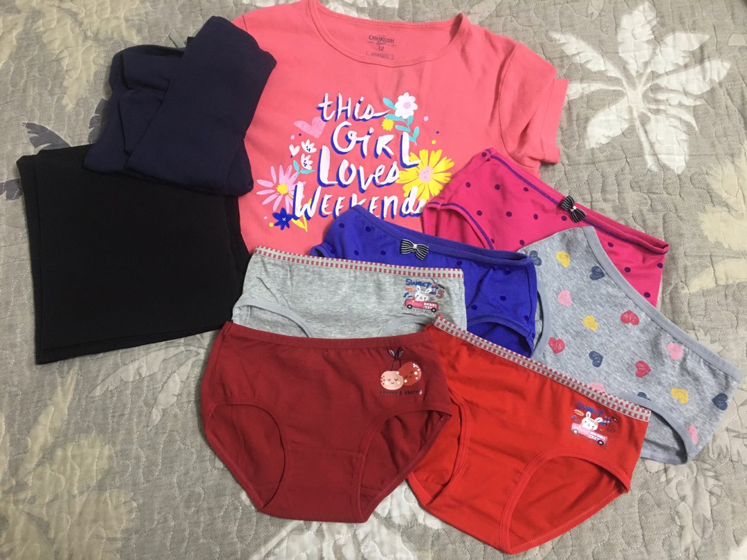 NWT Uniqlo Kids Girls Shorts Underwear Panties Set of 3 Size 3-4