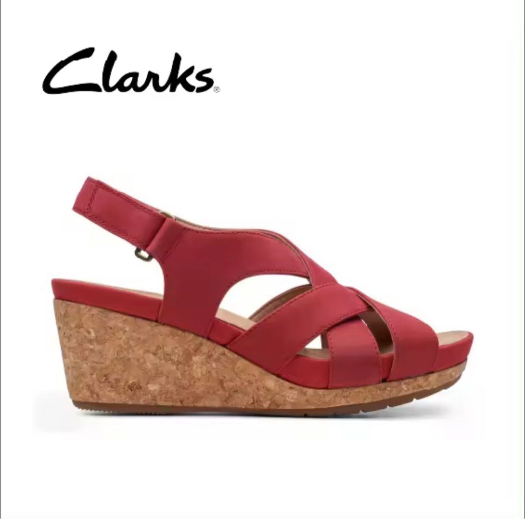 Clarks red clearance wedges