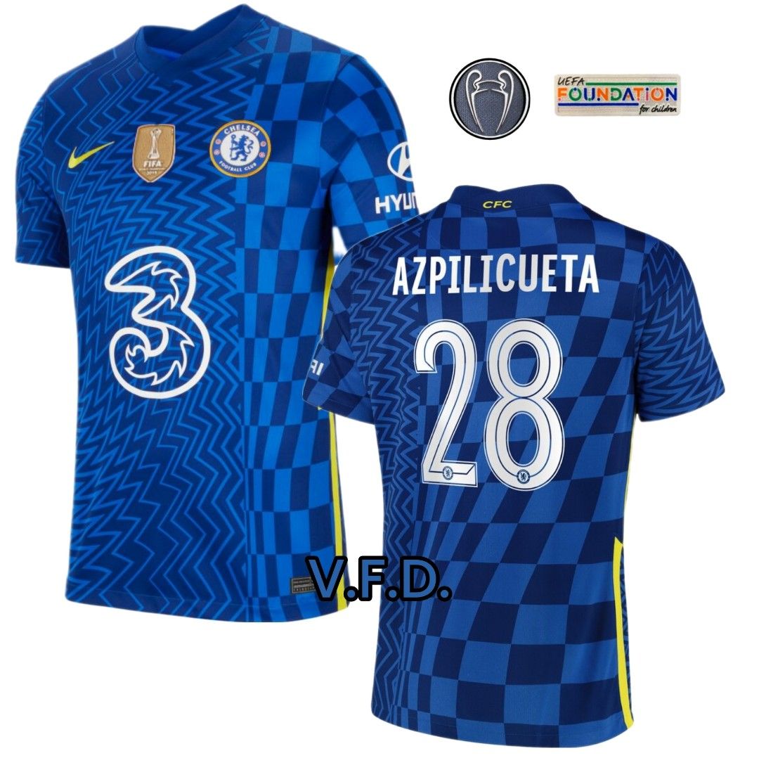 Cesar Azpilicueta high-quality Signed Chelsea Shirt