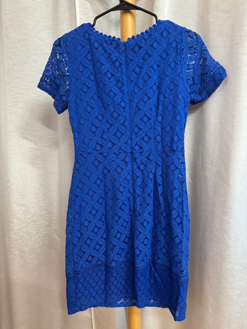 Oasis blue lace top bloom skater dress on sale