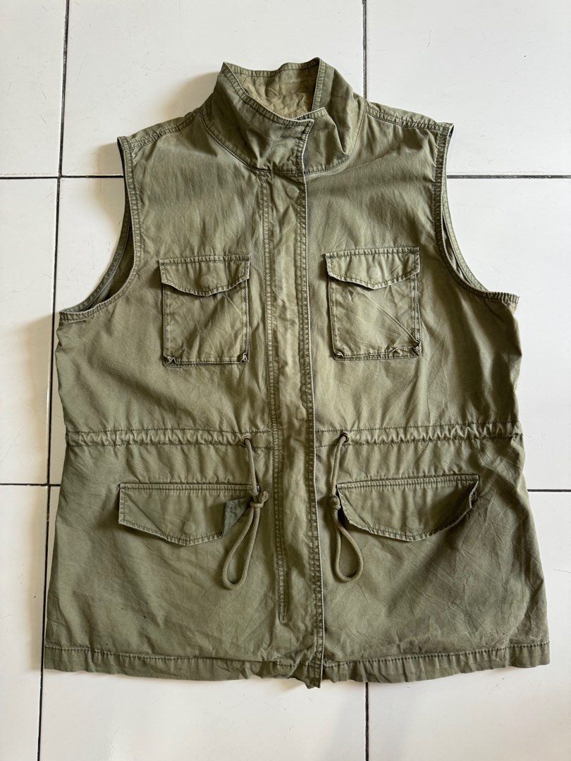 Green army vest womens old navy best sale