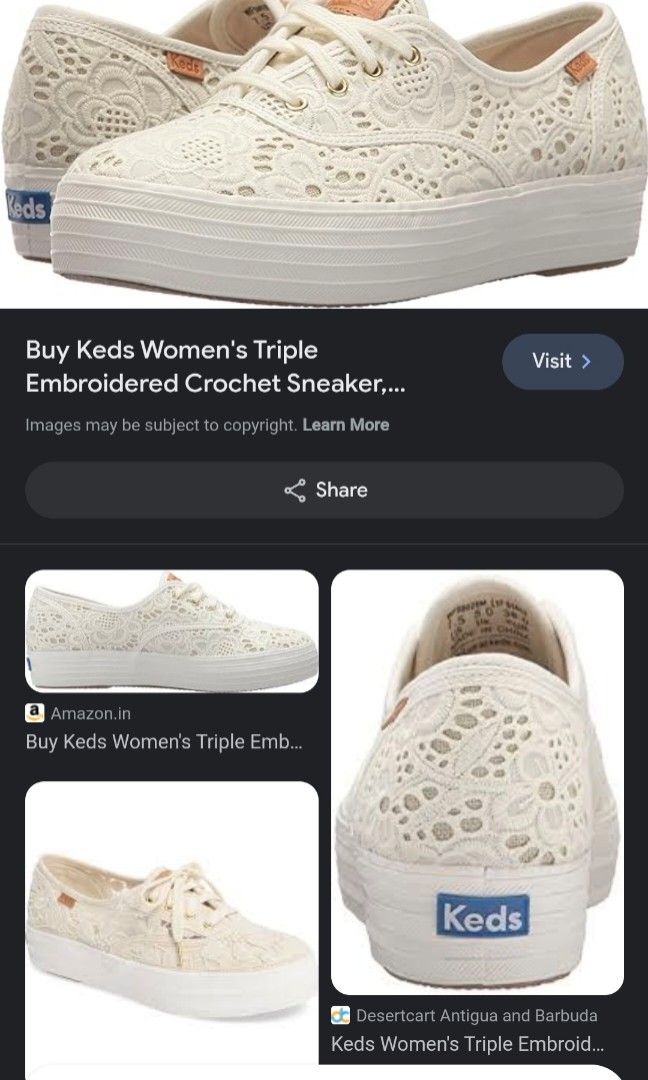 Keds triple clearance embroidered crochet