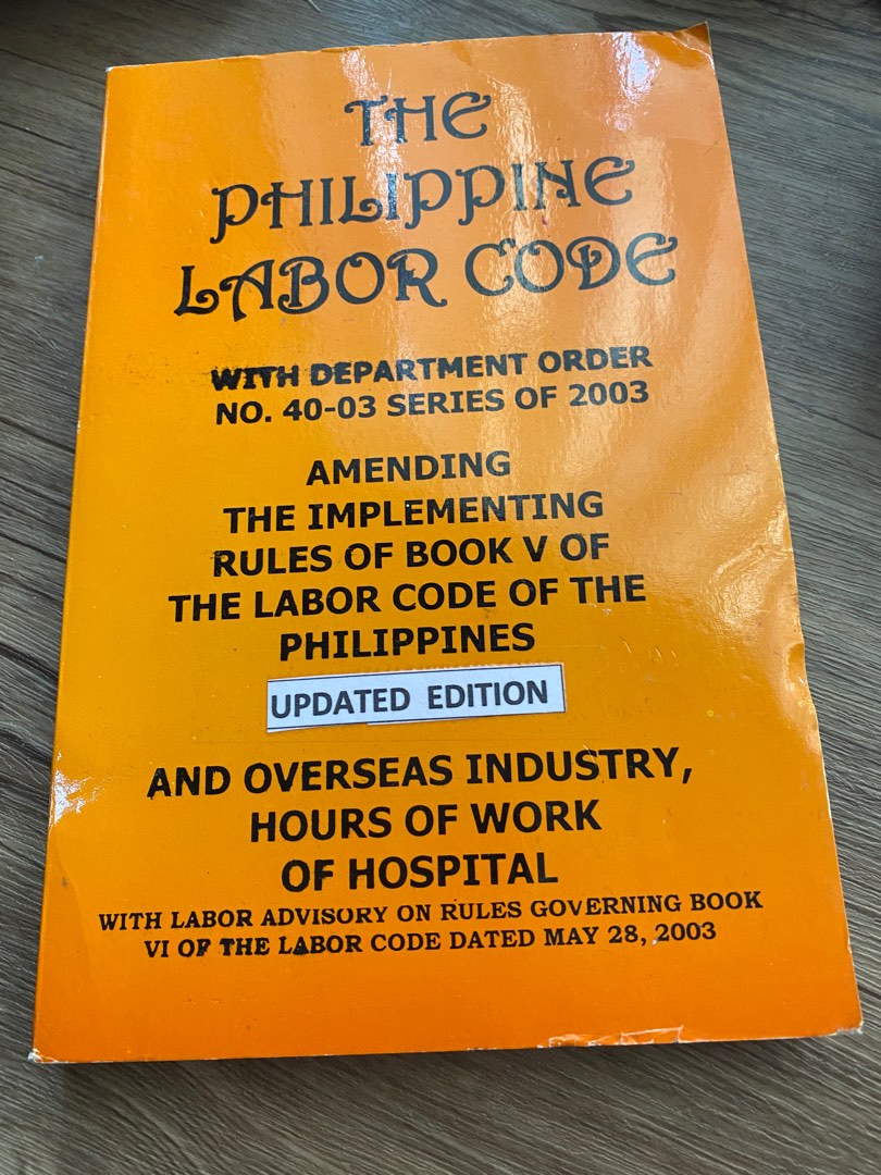 Philippine Labor Code Series 2003, Hobbies & Toys, Books & Magazines