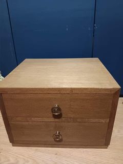 Php500 only, Japan Solid Wood 2 drawer mini cabinet, 14 x 12 x 10 inches