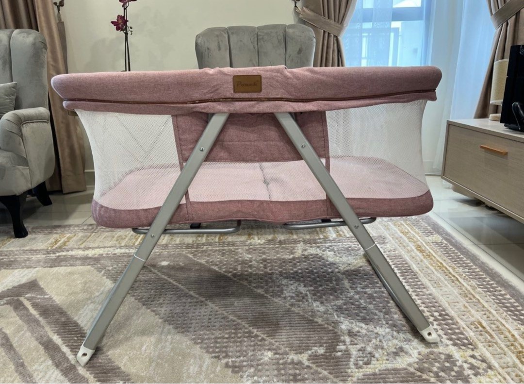 Foldable Pouch Baby Cot Babies Kids Baby Nursery Kids Furniture Cots Cribs on Carousell