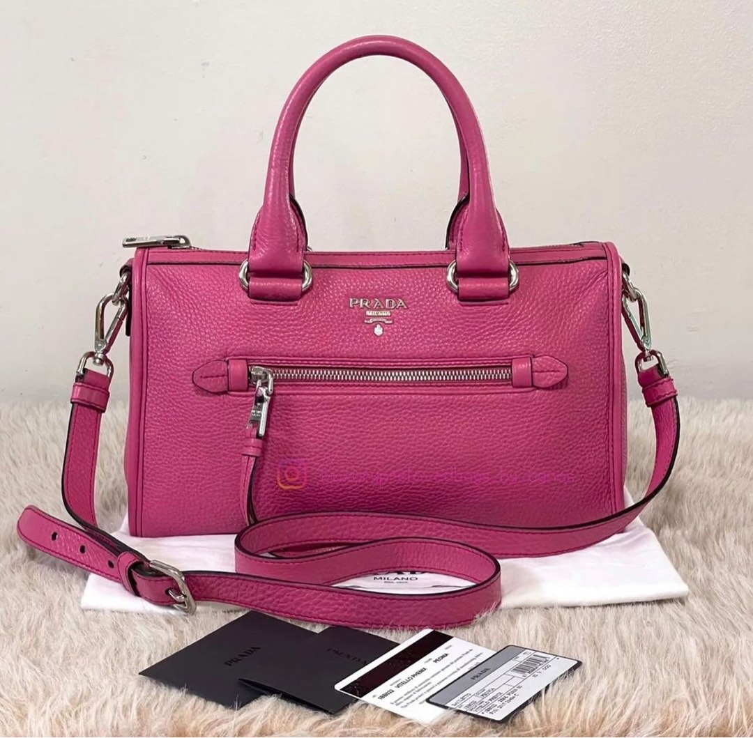 Prada 1BB022 Vitello Phenix in Peonia Luxury Bags Wallets on Carousell