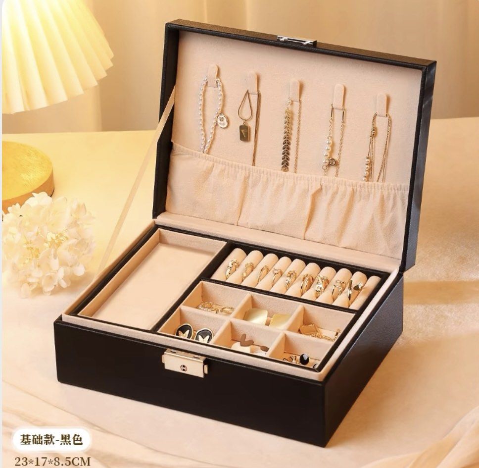 PRE ORDER 3 COLOURS Jewelry Box Organizer For Portable Stud
