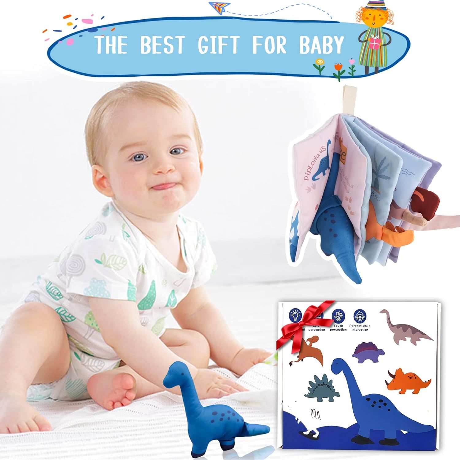 Richgv Soft Baby Books Toys 0-3-6-12 Months, 3D Touch and Feel