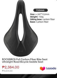 Rockbros road bike saddle carbon fiber