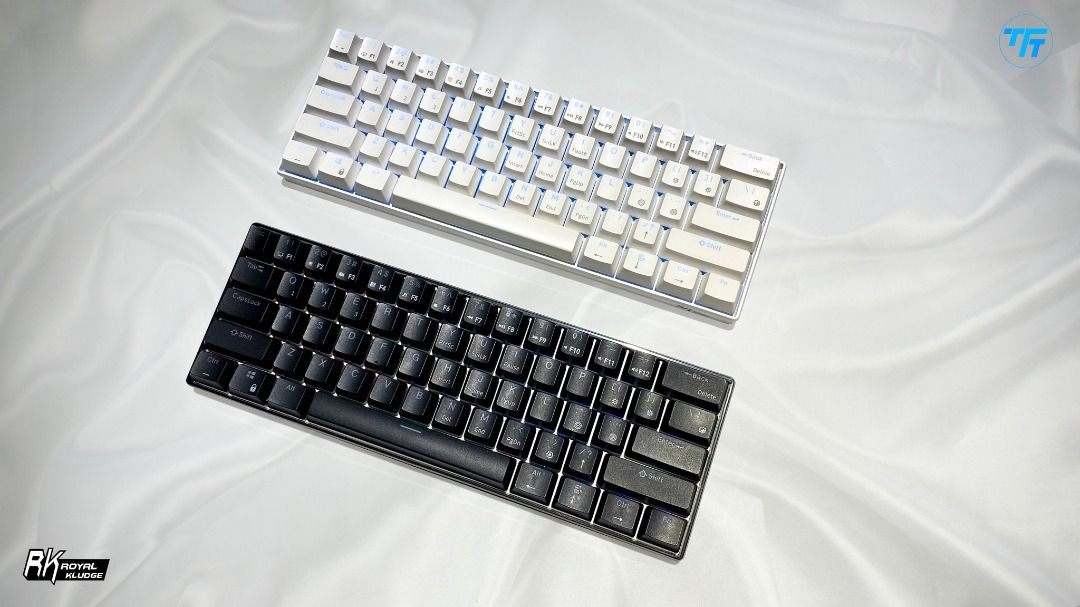 Royal Kludge RK61 (Category: Computer Keyboard) located in Manila. Submitted by gigaware (Listing ID 1285627397, Image 1). Description: (SPECIFICATION) Model- RK61 Brand- Royal Kludge Hot-Swappable- Yes Keycaps- ABS Available Switch- Red (Linear) Brown (Tacky) Layout- 60% Number of Keys- 61 Keys LED Color- RGB / Blue LED Connection- Detachable Wired USB (Type B)-Type C/Bluetooth 5.0 N-Key Rollover- Full Key (NKRO) Compatibility- Windows XP/Win200