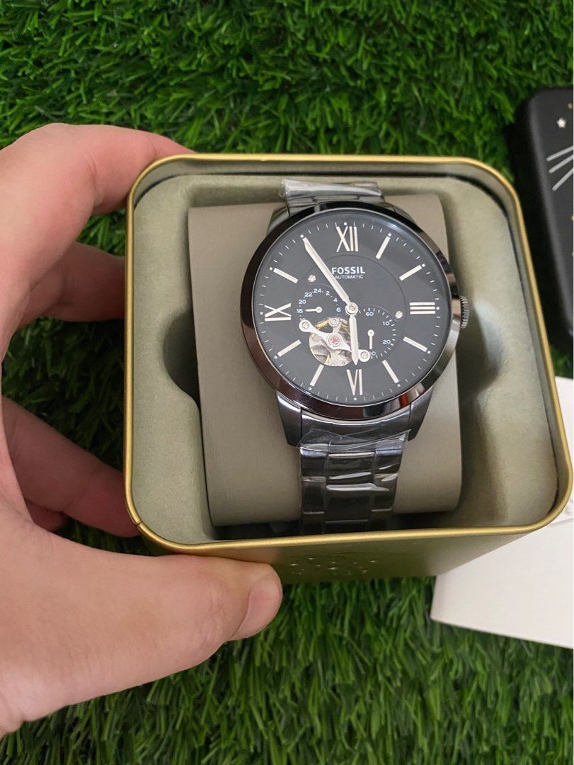 Townsman automatic smoke discount stainless steel watch