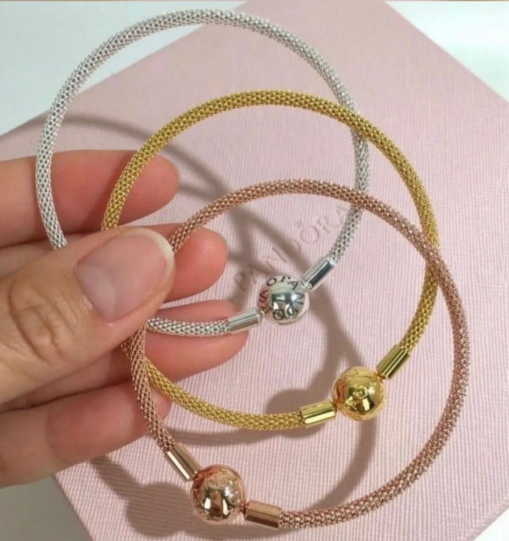 Pandora mesh cheap gold bracelet