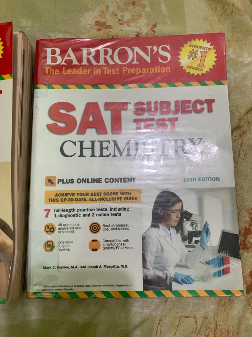 SAT Subject Test Barron’s Review Books for Physics and Chemistry (Category: Textbooks) located in Quezon City. Submitted by good_deals_over_here (Listing ID 1285643534, Image 2). Description: With plastic cover, only used for SAT reviews. Text inside is clearly readable as textbooks are very well-taken care of. Originally bought for P1264 and P1044. Get both for P1600. If buying separately: Physics - P800 Chemistry - P1000 Location: Katipunan or 
