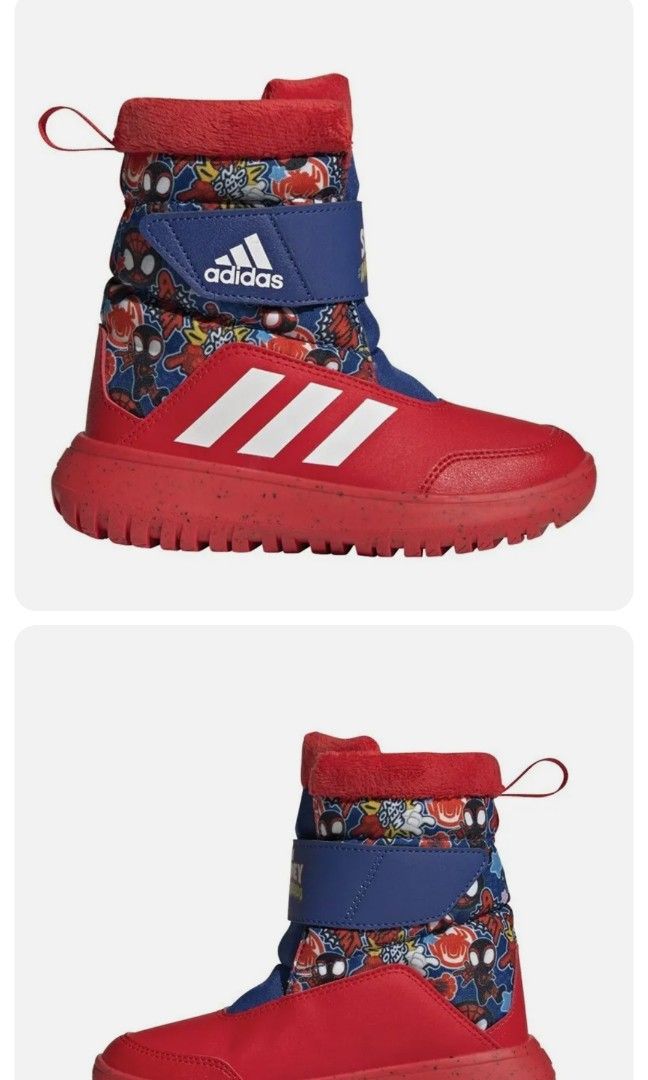 Spiderman Adidas high cut boots with box Babies Kids Babies Kids Fashion on Carousell